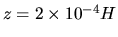 $z=2\times 10^{-4}H$