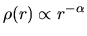 $\rho (r)\propto r^{-\alpha }$