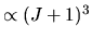 $\propto (J+1)^3$