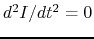 $d^2 I/dt^2=0$