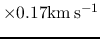 $\times 0.17{\rm km s^{-1}}$