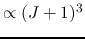 $\propto (J+1)^3$